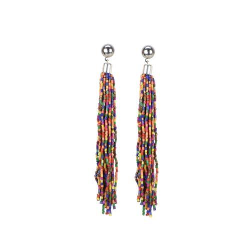 Generic Women’s Alloy, Beads Hook Dangler Hanging Earring (Color: Multi Color)