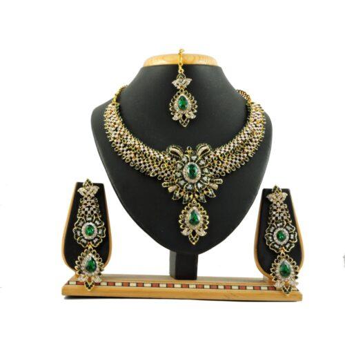 Generic Women’s Alloy Necklace set (Green)