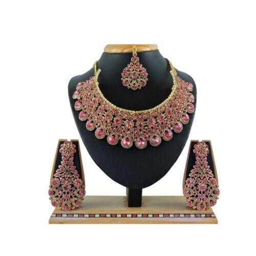 Generic Women’s Alloy Necklace set (Pink)