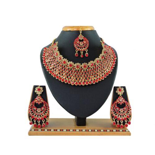 Generic Women’s Alloy Necklace set (Red)