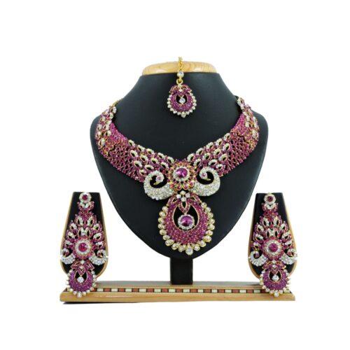 Generic Women’s Alloy Necklace set (Pink)