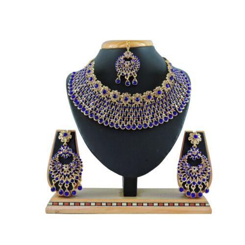 Generic Women’s Alloy Necklace set (Blue)