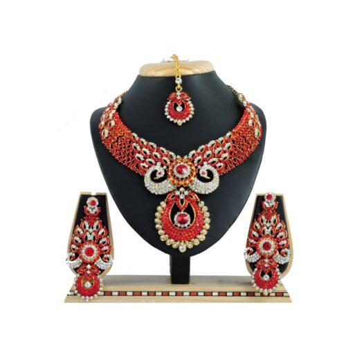 Generic Women’s Alloy Necklace set (Red)