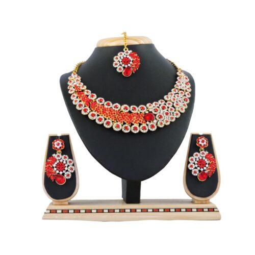 Generic Women’s Alloy Necklace set (Red)