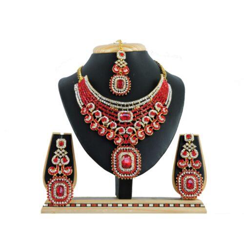 Generic Women’s Alloy Necklace set (Red)