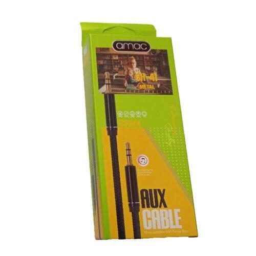 Pack Of_2 Brand Ch_41 Amac Metal 1 Meter Aux Cable (Color: Assorted)