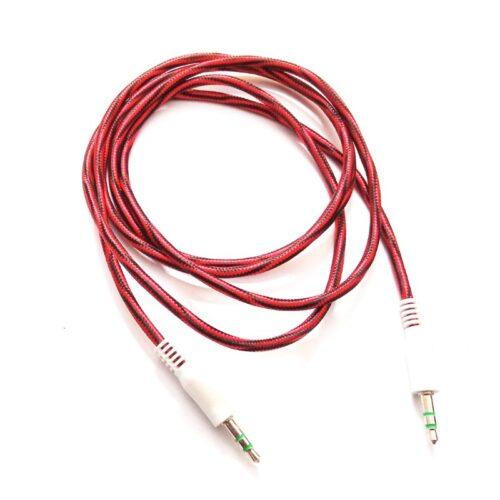 Pack Of_5 Brand Basic Aux Cable 1.5 Meter Imported (Color: Assorted)