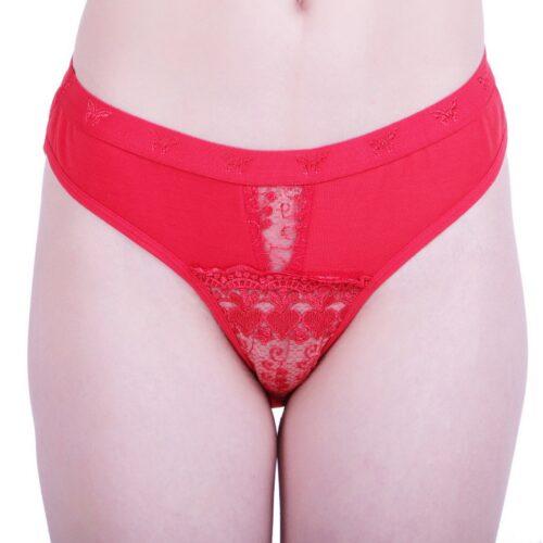 Women’s Cotton Bra And Panty Set (Material: Cotton (Color: Red)