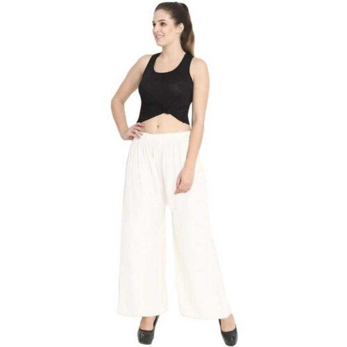 Generic Women’s Rayon Palazzo (Color:White)