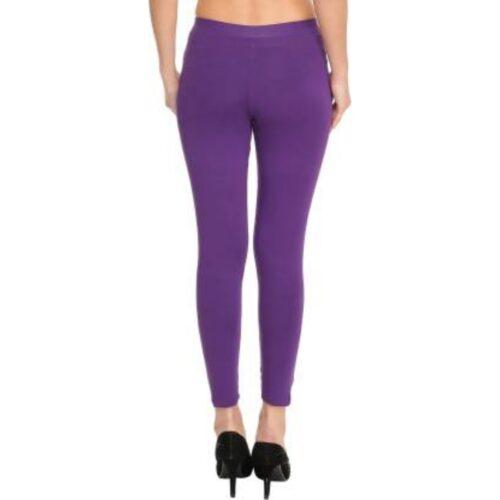 Generic Women’s Cotton Leggings (Color:Purple)