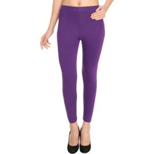 Generic Women’s Cotton Leggings (Color:Purple)