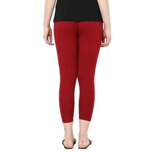 Generic Women’s Cotton Leggings (Color:Maroon)