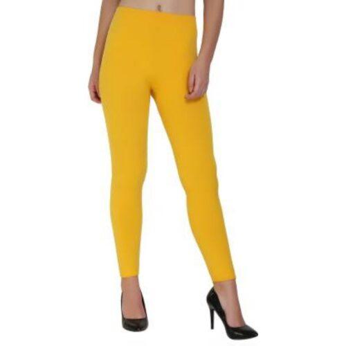 Generic Women’s Cotton Leggings (Color:yellow)