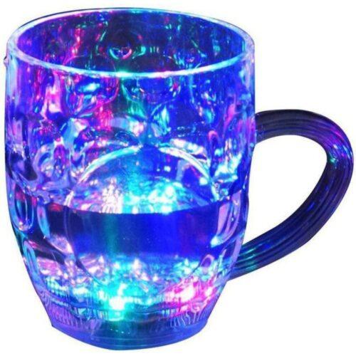 Generic Rainbow Color Led Glass Cup (Color: Assorted)