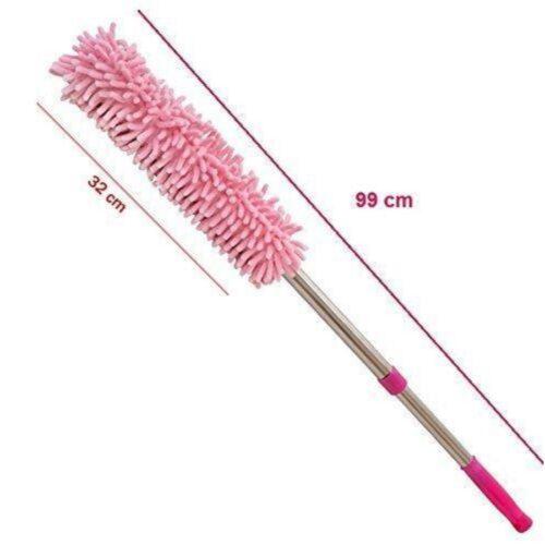 Generic Multipurpose Microfiber Cleaning Duster With Extendable Telescopic Wall Hanging Handle (Color: Assorted)