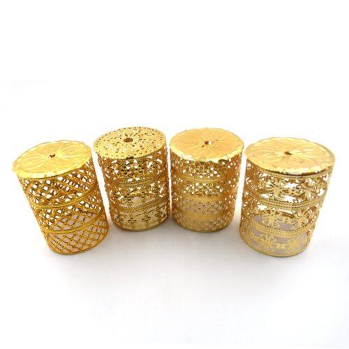 Generic Pack Of 3_Mix Plain Jhoomer For Home Decor Golden Color (Color: Assorted)