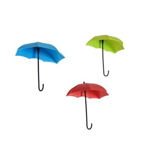 Generic Pack Of_5_ 3Pieces Set Umbrella Wall Mount Key Holder Wall Hook Hanger (Color:Assorted)