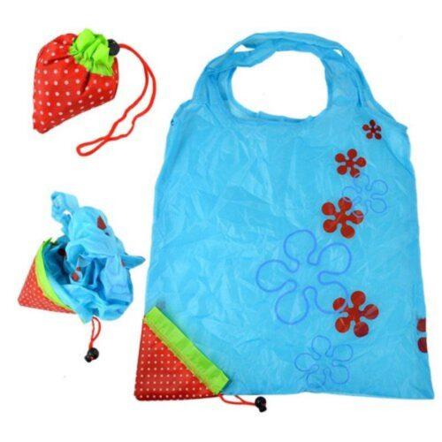 Generic Pack Of_2 Strawberry Bags Folding Reusable (Color:Assorted)