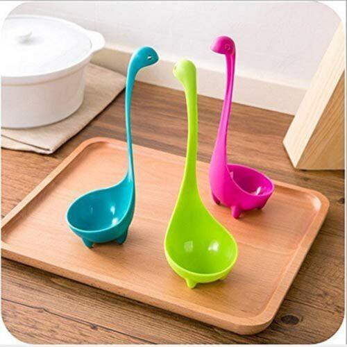 Generic Pack Of_2 Nessie Ladle Dinosaur Long Handle Soup Spoons (Color:Assorted)