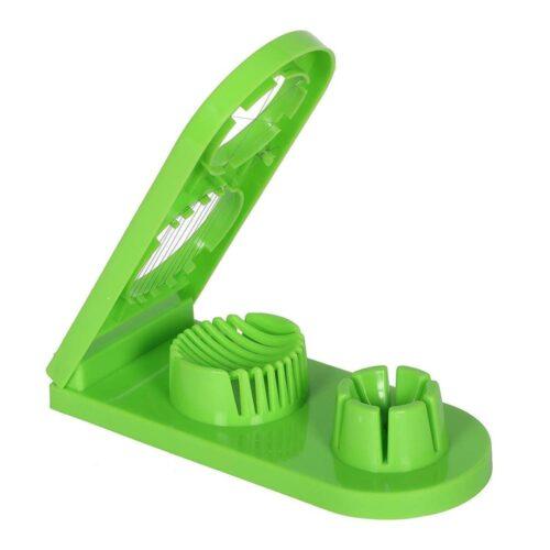 Generic Pack Of_2_2 In 1 Boiled Egg and Mushroom Slicer Cutter Chopper Plastic With Stainless Steel Wired (Color:Assorted)