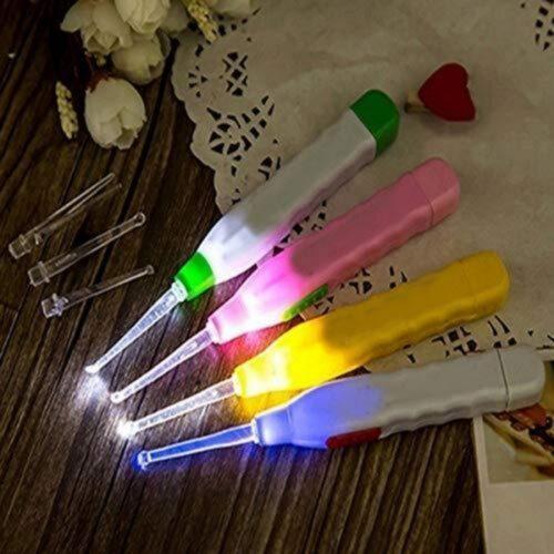 Generic Pack Of_10 Led Flashlight Earpick For Ear Wax Remover And Cleaner (Color: Assorted)