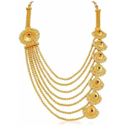 Generic Women's Multi Layer Long Chain And Earing Set - Image 3