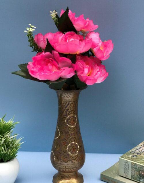 Generic Artificial Flowers Bunch Bouquet Of 7 Poppy Flowers For Home Decoration (Light Pink, Material:Silk, Polyester)