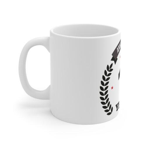 Ceramic 1st Anniversary Printed Coffee Mug (Color: White, Capacity:330ml) - Image 3