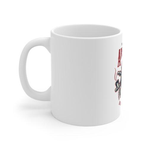 Ceramic Gorila Desing Printed Coffee Mug (Color: White, Capacity:330ml) - Image 5