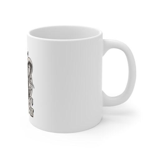 Ceramic Gorila Desing Printed Coffee Mug (Color: White, Capacity:330ml) - Image 4