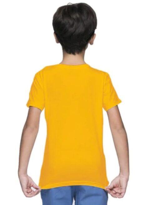 Generic Boys Cotton Plain Half Sleeve TShirt (Yellow)