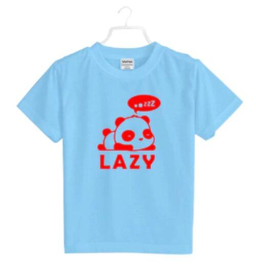 Generic Boys Cotton Lazy Half Sleeve TShirt (Sky Blue)