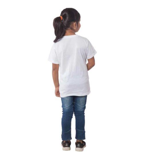 Generic Girls Cotton Bubo Half Sleeve TShirt (White)