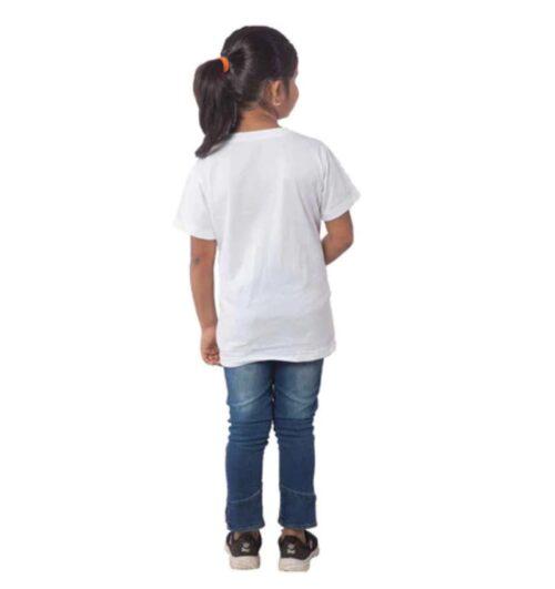 Generic Girls Cotton Tribal  Half Sleeve TShirt (White)