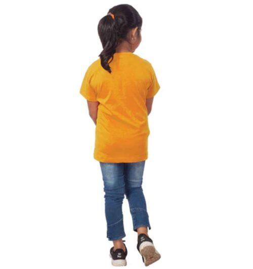 Generic Girls Cotton Adelie Half Sleeve TShirt (Mustard)