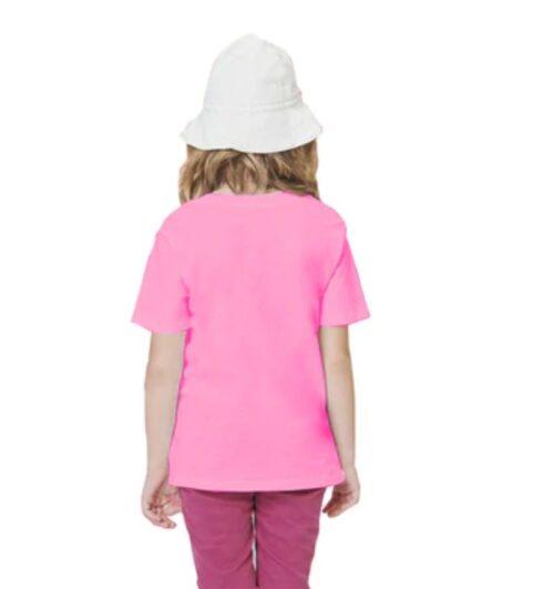 Generic Girls Cotton Baby Shark Half Sleeve TShirt (Pink)