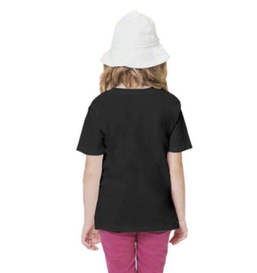 Generic Girls Cotton Baby Shark Half Sleeve TShirt (Black)