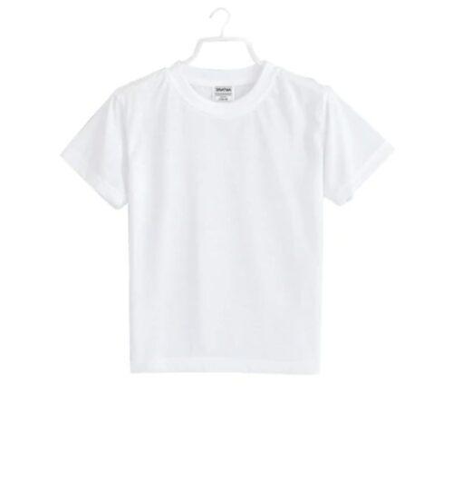 Generic Boys Cotton Plain Half Sleeve TShirt (White)