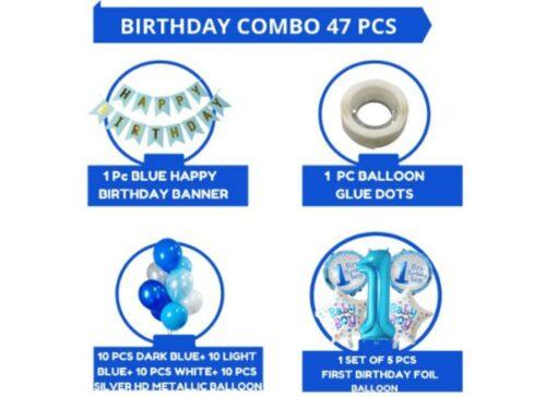 Generic  1St Birthday Baby Boytheme Decorations Kit Combo (Blue)