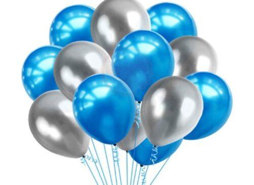 Generic 13Th Happy Birthday Decoration Combo With Foil And Star Balloons (Blue, Silver)