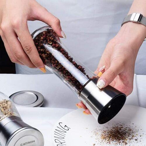 Generic Salt Pepper Stainless Steel Shaker Mill with Adjustable Coarseness Grinder Mill Shaker (Assorted) - Image 5