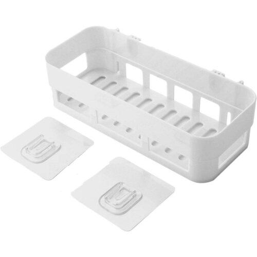 Generic Pack Of_3 Self Adhesive Wall Mount Plastic Rectangular Shelf Storage Organizer (Assorted)