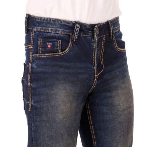 Generic Men’s Slim Fit Denim Mid Rise Jeans (Blue)