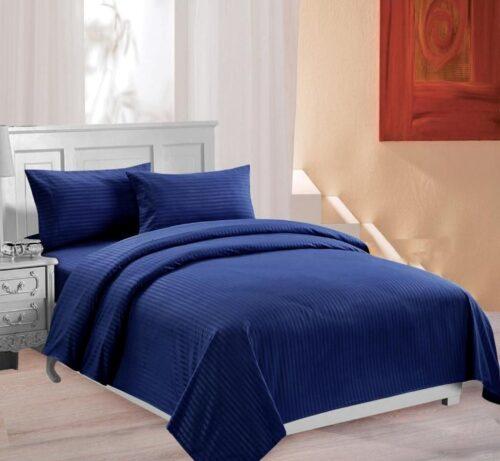 Generic Multi Color Plain Satin Double Bedsheet With Two Pillow Cover