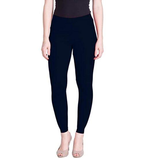 Generic Women’s Cotton Stretchable Skin Fit Ankle Length Leggings (Navy Blue)