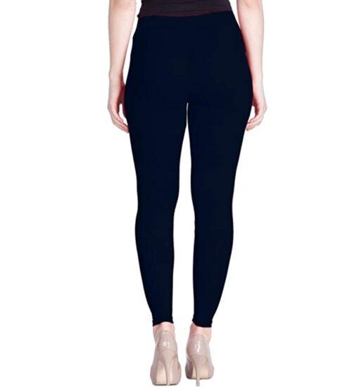 Generic Women’s Cotton Stretchable Skin Fit Ankle Length Leggings (Navy Blue)