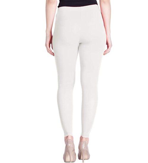 Generic Women’s Cotton Stretchable Skin Fit Ankle Length Leggings (White)