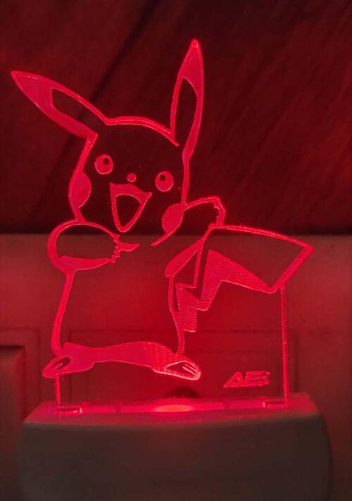 Generic Pikachu Multi Color Changing AC Adapter Night Lamp