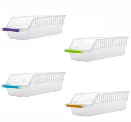 Generic Pack Of 4_Plastic Fridge Space Saver Food Storage Organizer Basket Rack (Color: Assorted)