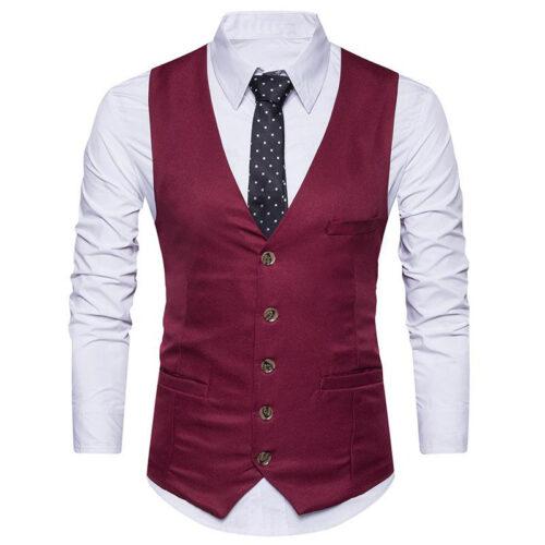 Maroon Color Men’s Party Wear waistcoat Ethnic Jacket